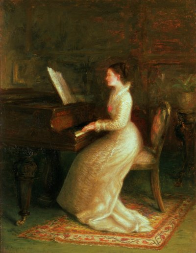 Dama en el Piano de Joseph Farquharson